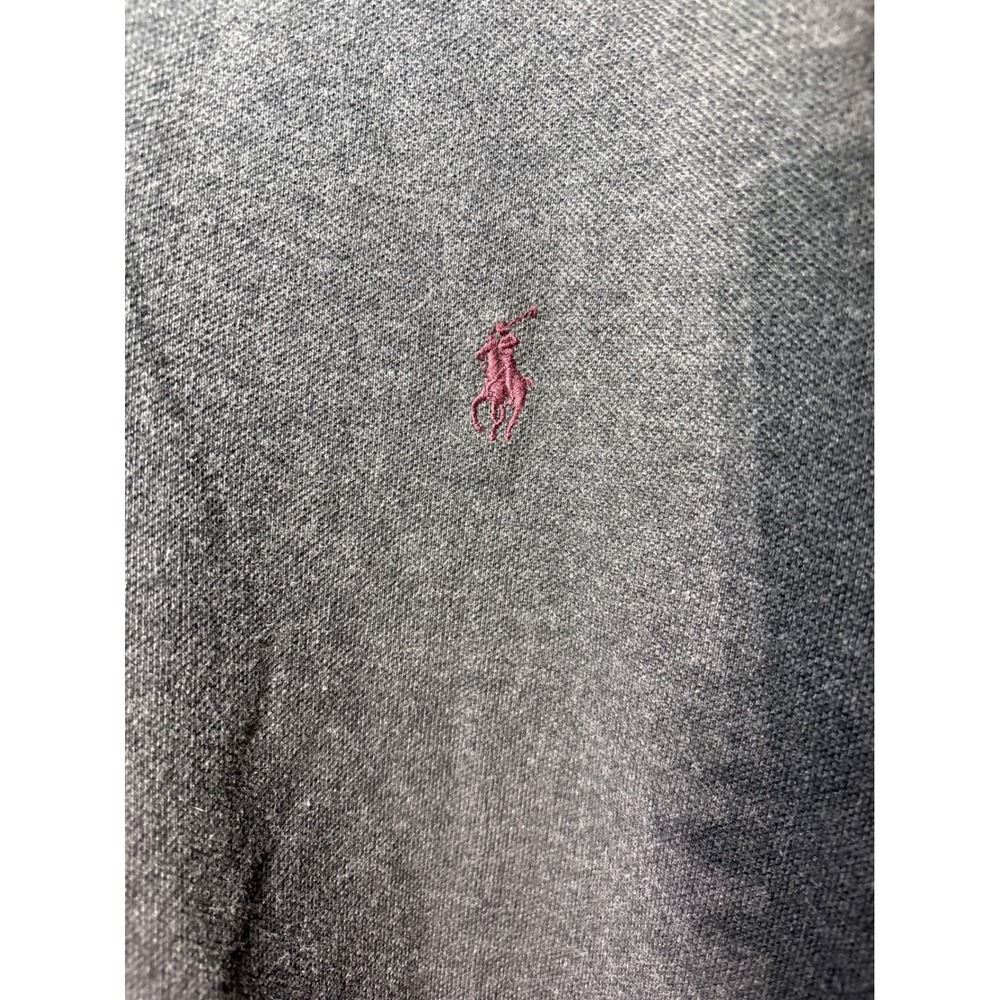 Polo Ralph Lauren Long Sleeve Polo Shirt Men's XLT Tall Gray Pink Pony‎ - Picture 3 of 8